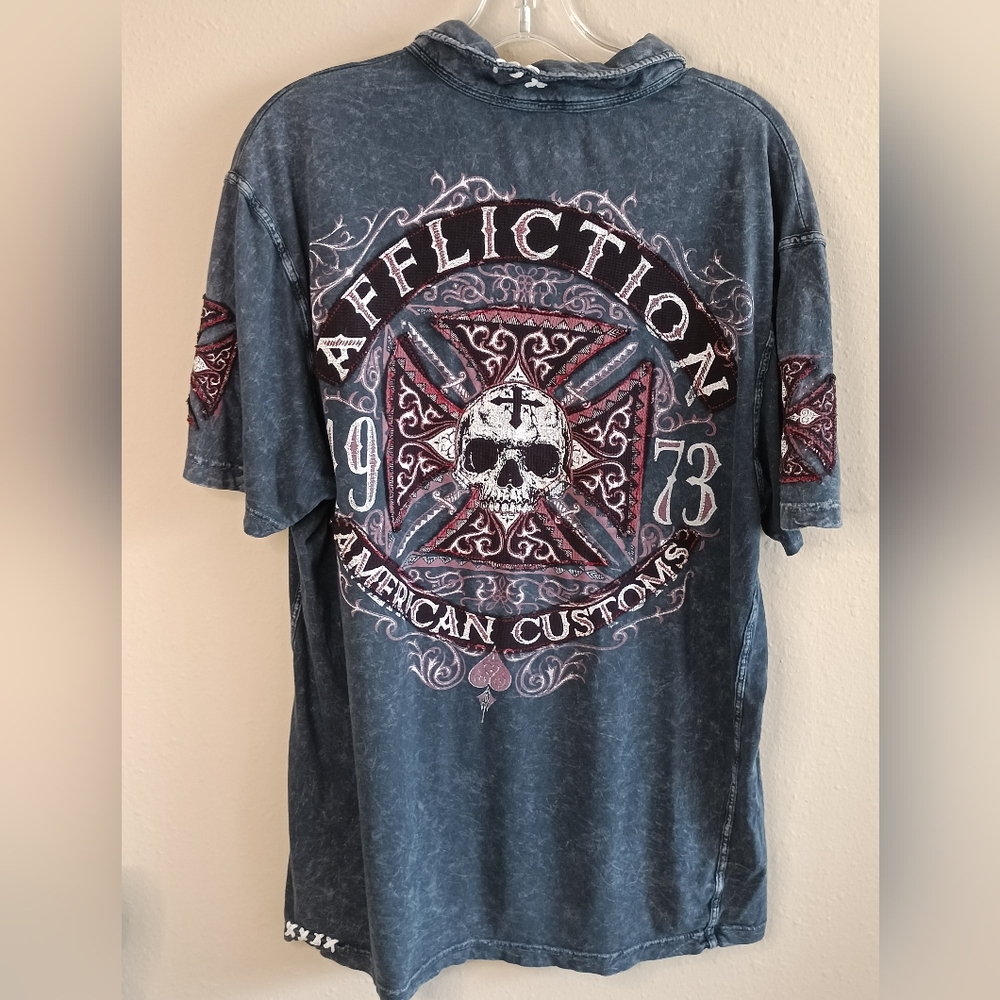 Affliction American Customs Shirt sz Large